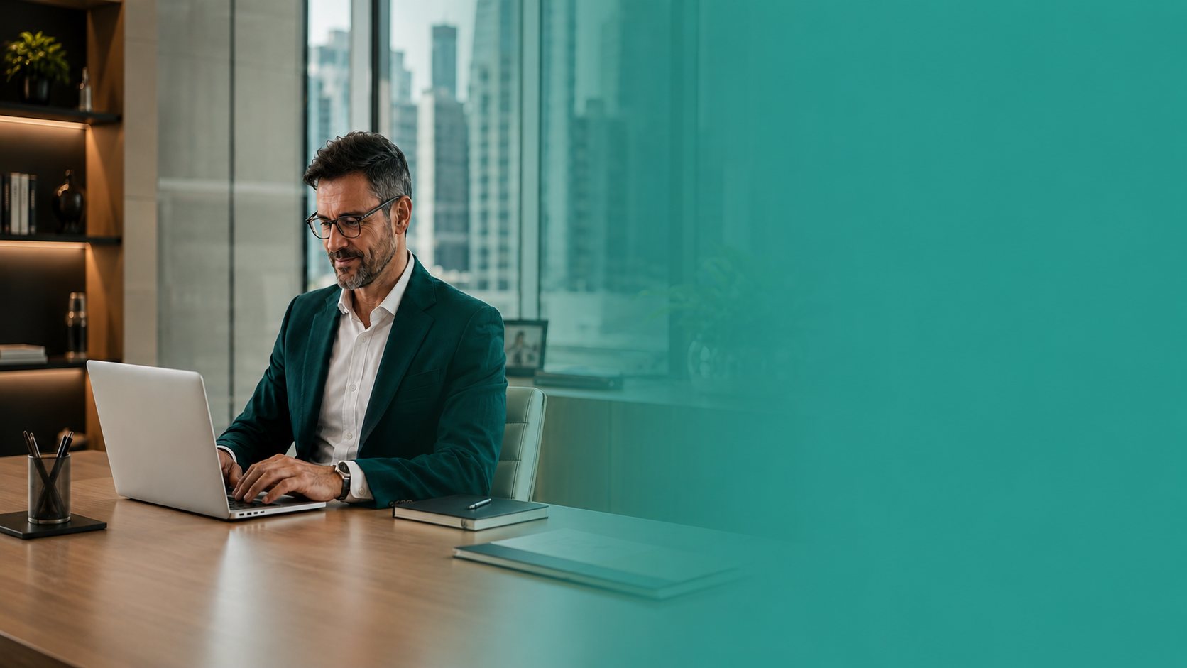 Especialista Baru em escritório, representando o investimento em CDB Baru
